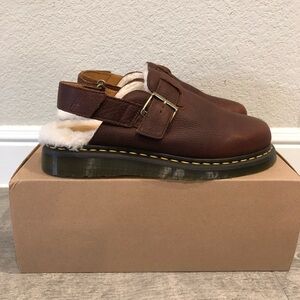 New Dr. Martens Jorge II FL Casual Mules Brown Leather Men’s Shoes Size 10